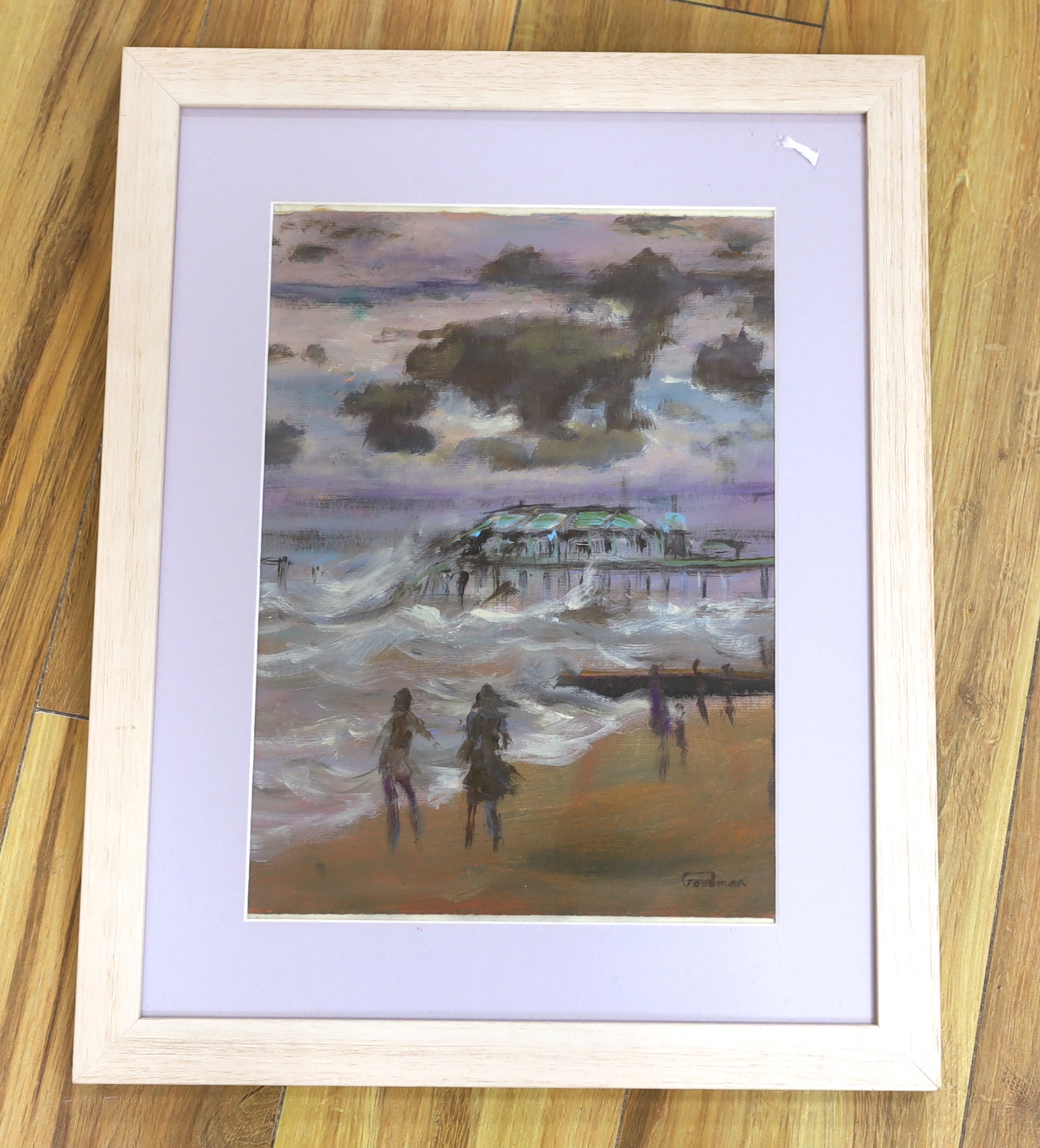 Goodman, oil on canvas, ‘West Pier’, signed, 35 x 24cm